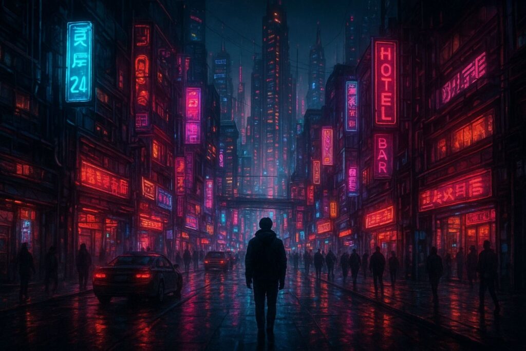 Soirée jeux de rôle sur un scénario cyberpunk
